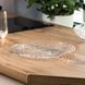 Тарелка десертная стеклянная с золотым ободком TS Kitchen HP4144 18см Прозрачный