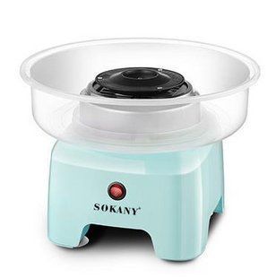 Аппарат для сладкой ваты Sokany SK520M настольный 500 Вт Мятный