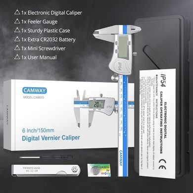 Штангенциркуль цифровой CAMWAY 150 мм. металический