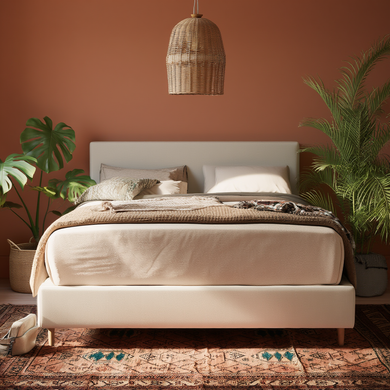 Комплект простирадло на резинці з наволочками трикотаж Бежевий ТМ COLORFUL HOME 004-123-16-30-3-5