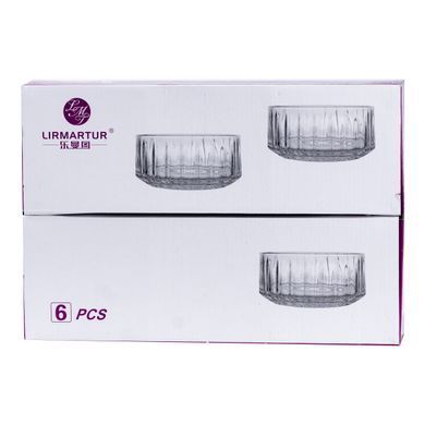 Набір піал скляних Lirmartur TS Kitchen HP522 6шт Прозорий