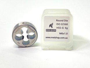 Плашка М6х1.0 метрическая HSS-G RAIZER (Лерка)