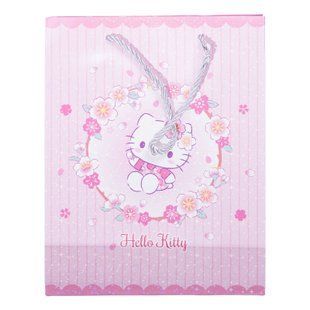 Подарочный пакет Hello Kitty 19 на 9.5 на 24.5 см 12 штук в упаковке Розовый Yiwu HP-10359-11P
