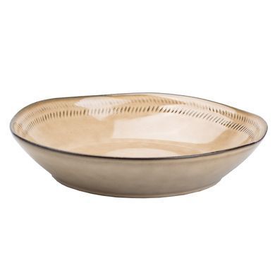 Тарілка супова керамічна TS Kitchen HP23379 23см Бежевий