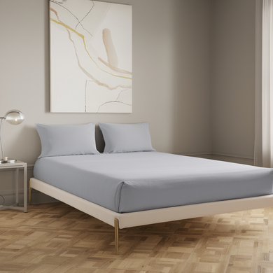 Комплект простирадло на резинці з наволочками трикотаж Сірий ТМ COLORFUL HOME 004-125-18-30-3-3